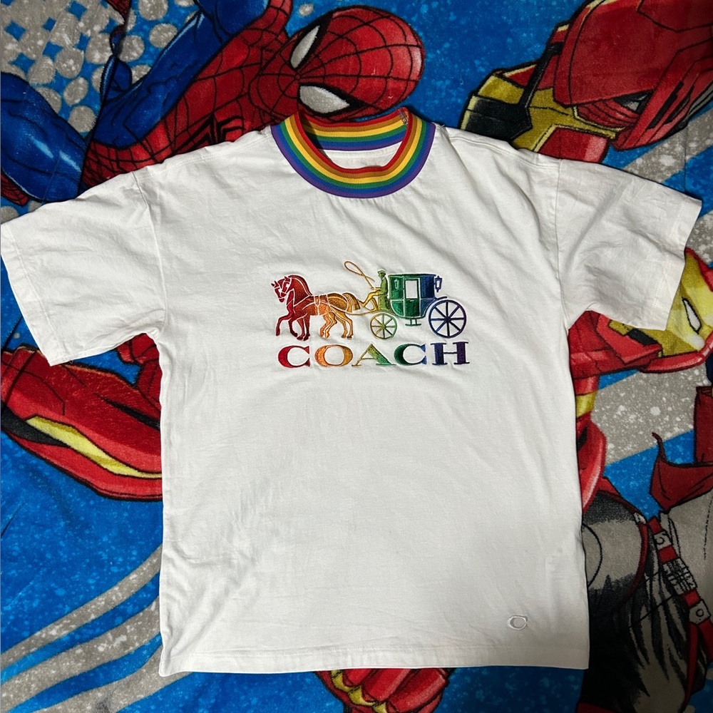 NEAR NEW | COACH New York Leatherware Rainbow Pride Tee Shirt